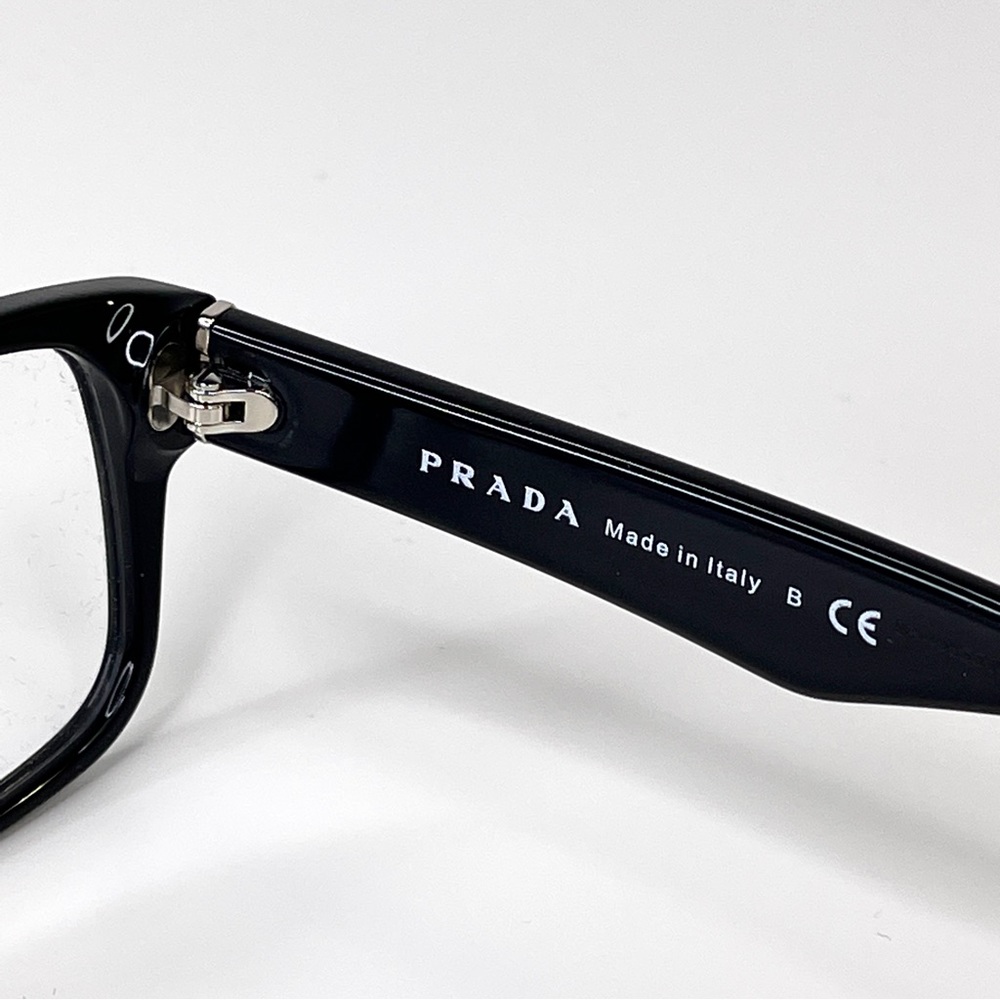 PRADA 55mm Rectangular Optical Glasses Black NEW … - image 12